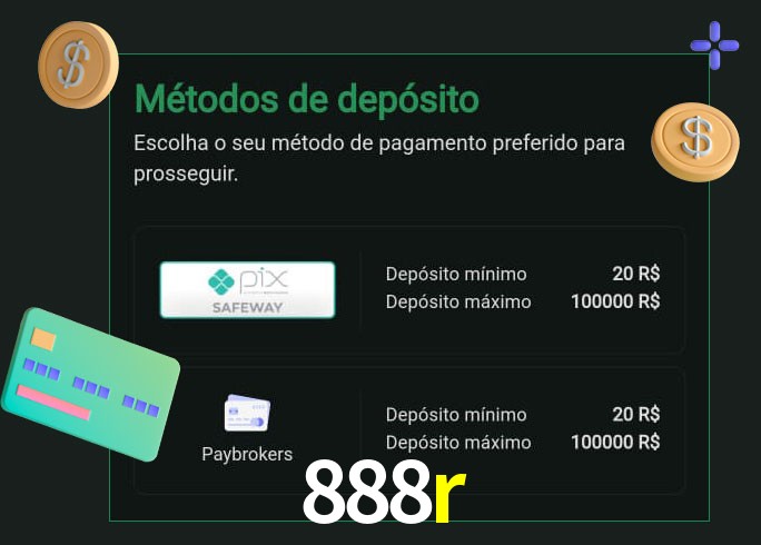 O cassino 888r oferece uma grande variedade de métodos de pagamento